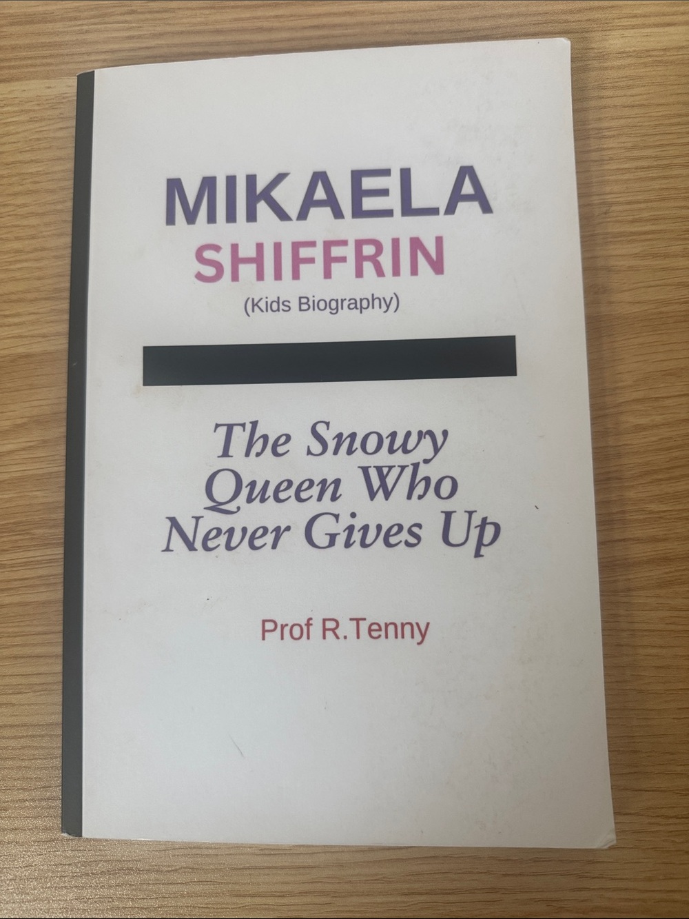 Mikaela Shiffrin Kids Biography - White and Purple Cover